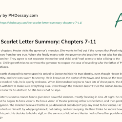 Chapter 4 scarlet letter summary