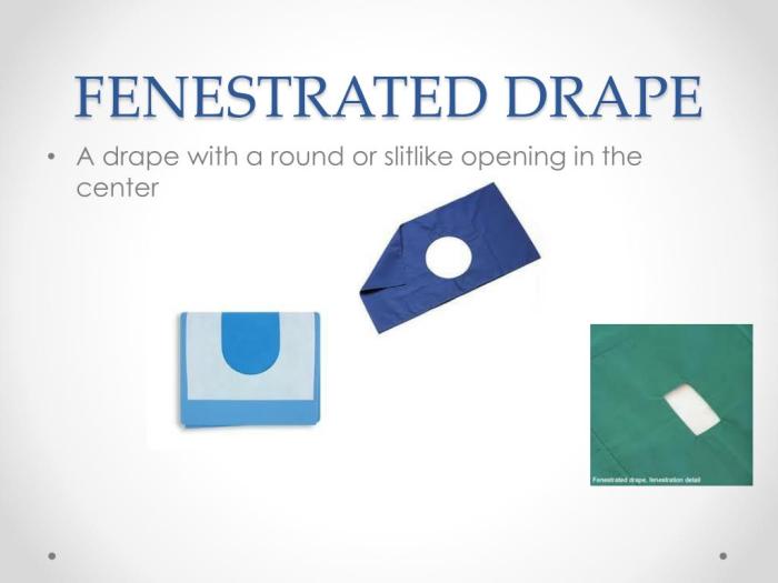 Drape sterile procedure field sheet fenestrated non box 50box